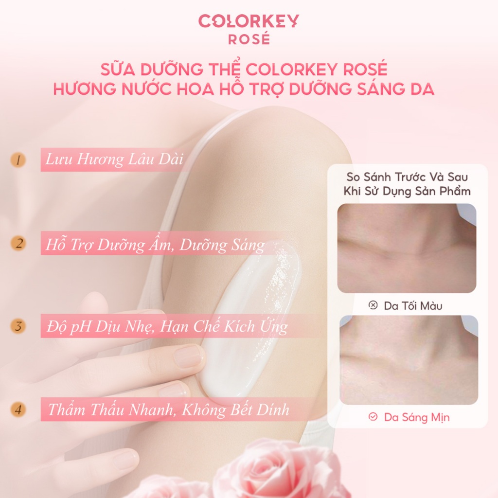 Sữa Dưỡng Thể Colorkey Rose Crush Perfumed Brightening 200g Sữa Dưỡng Thể Colorkey Rose Crush Perfumed Brightening 200g