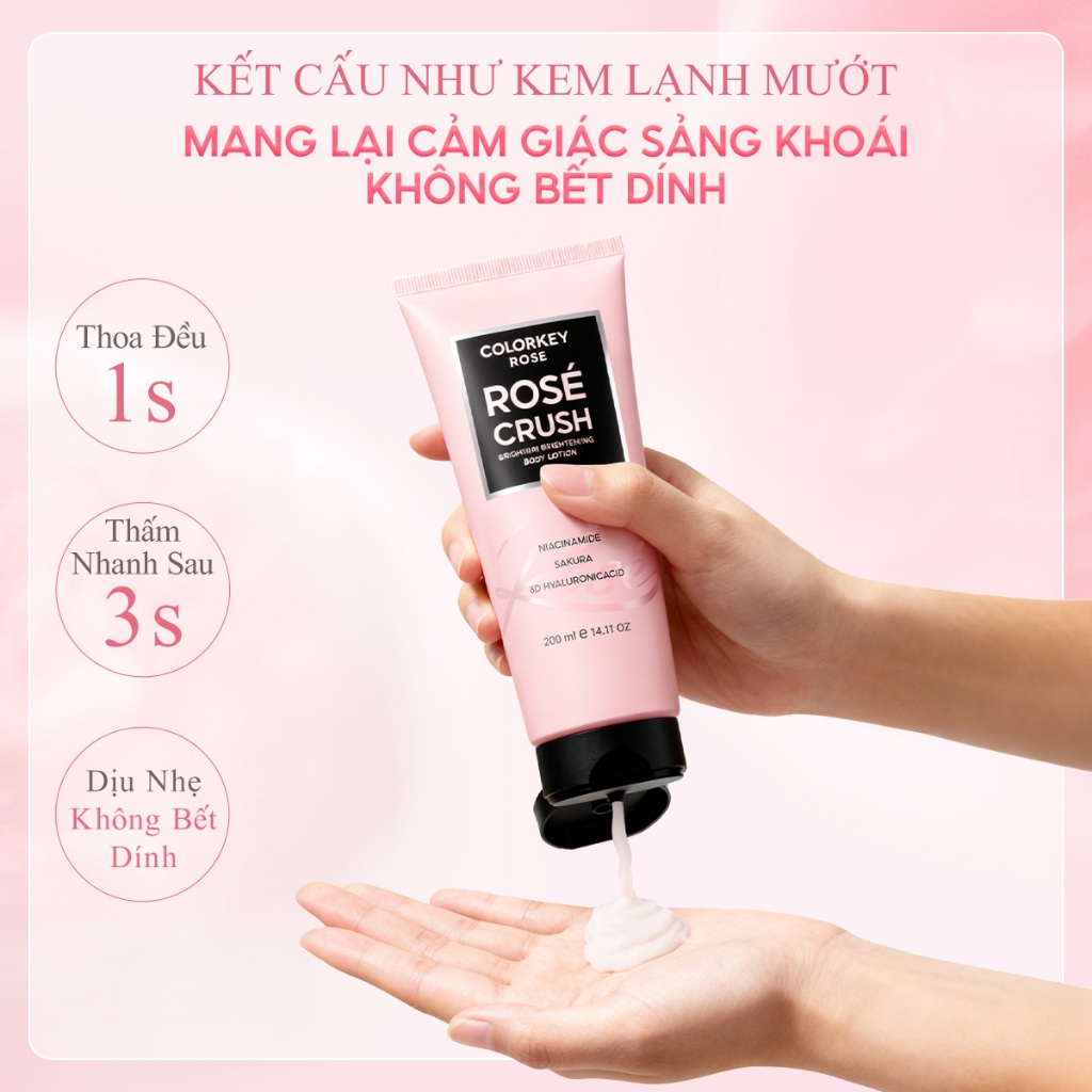 Sữa Dưỡng Thể Colorkey Rose Crush Perfumed Brightening 200g Sữa Dưỡng Thể Colorkey Rose Crush Perfumed Brightening 200g