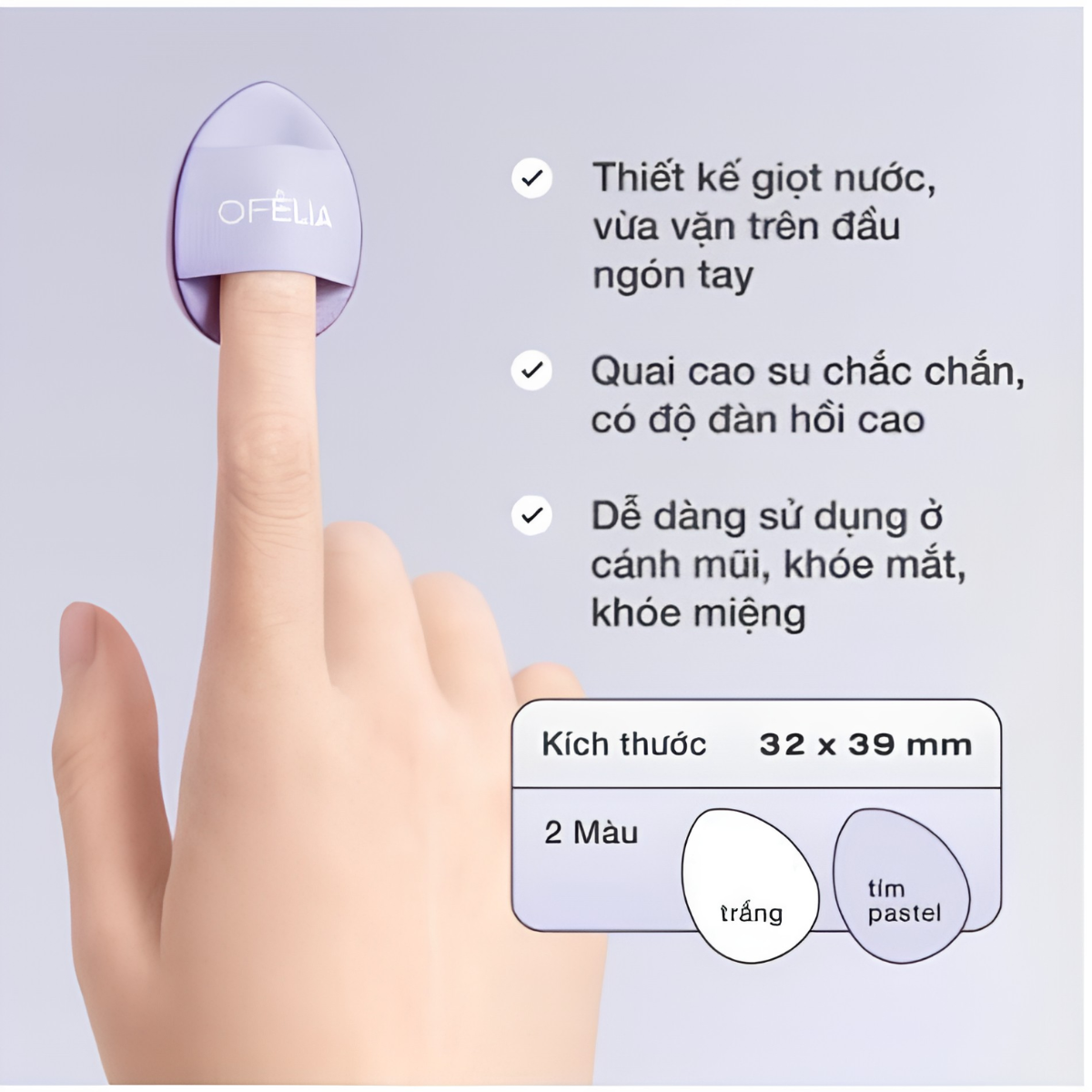 Bông Mút Ofelia Finger Puff