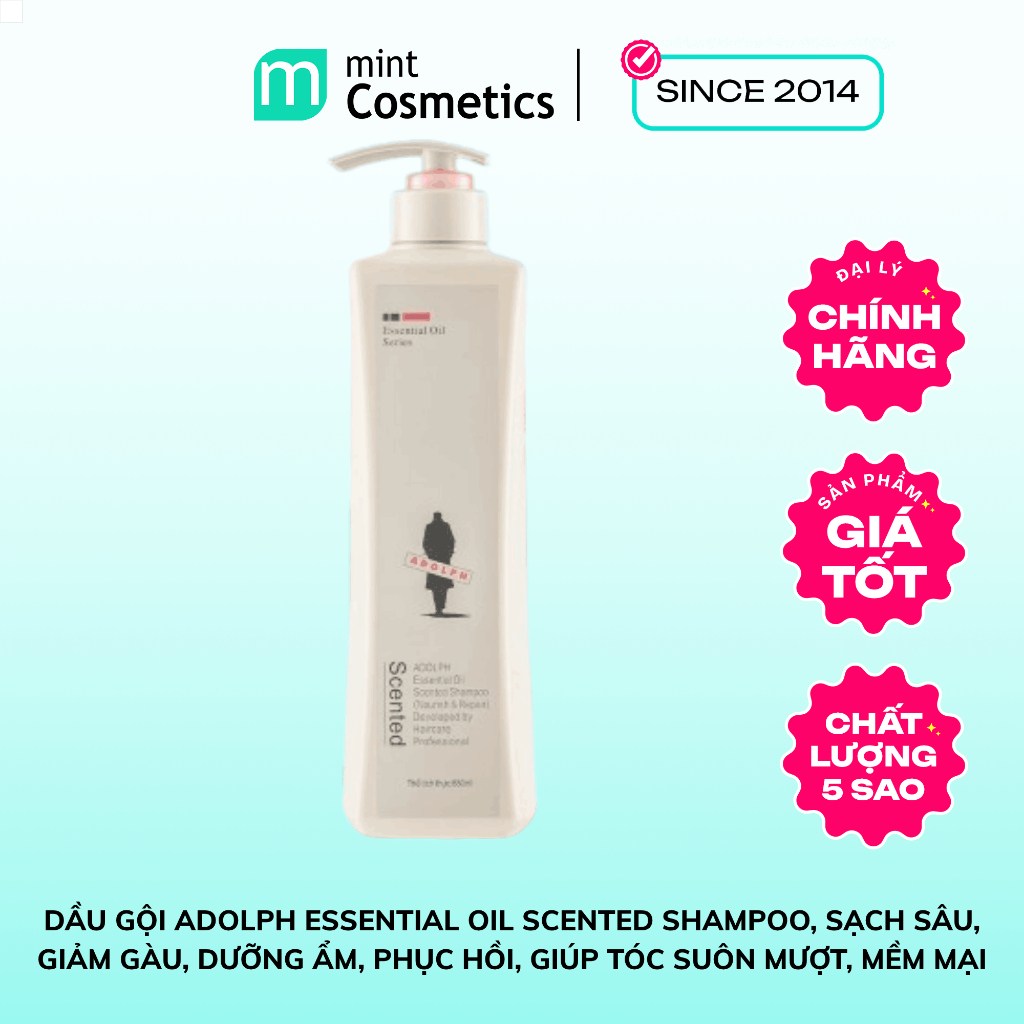 Dầu Gội Adolph Essential Oil Scented Purify & Refresh 420ml