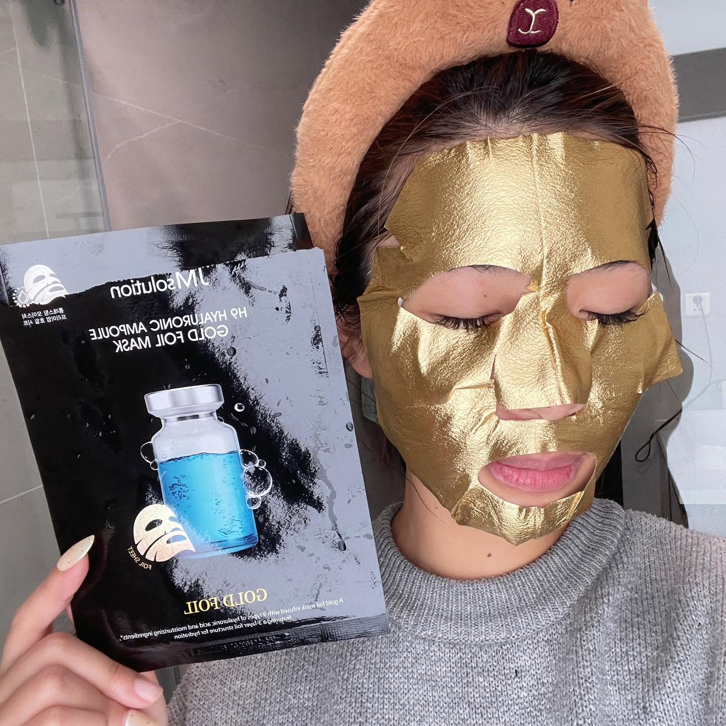 Mặt nạ cấp ẩm 3 lớp JMsolution Ampoule Silver/Gold Foil Mask 35ml