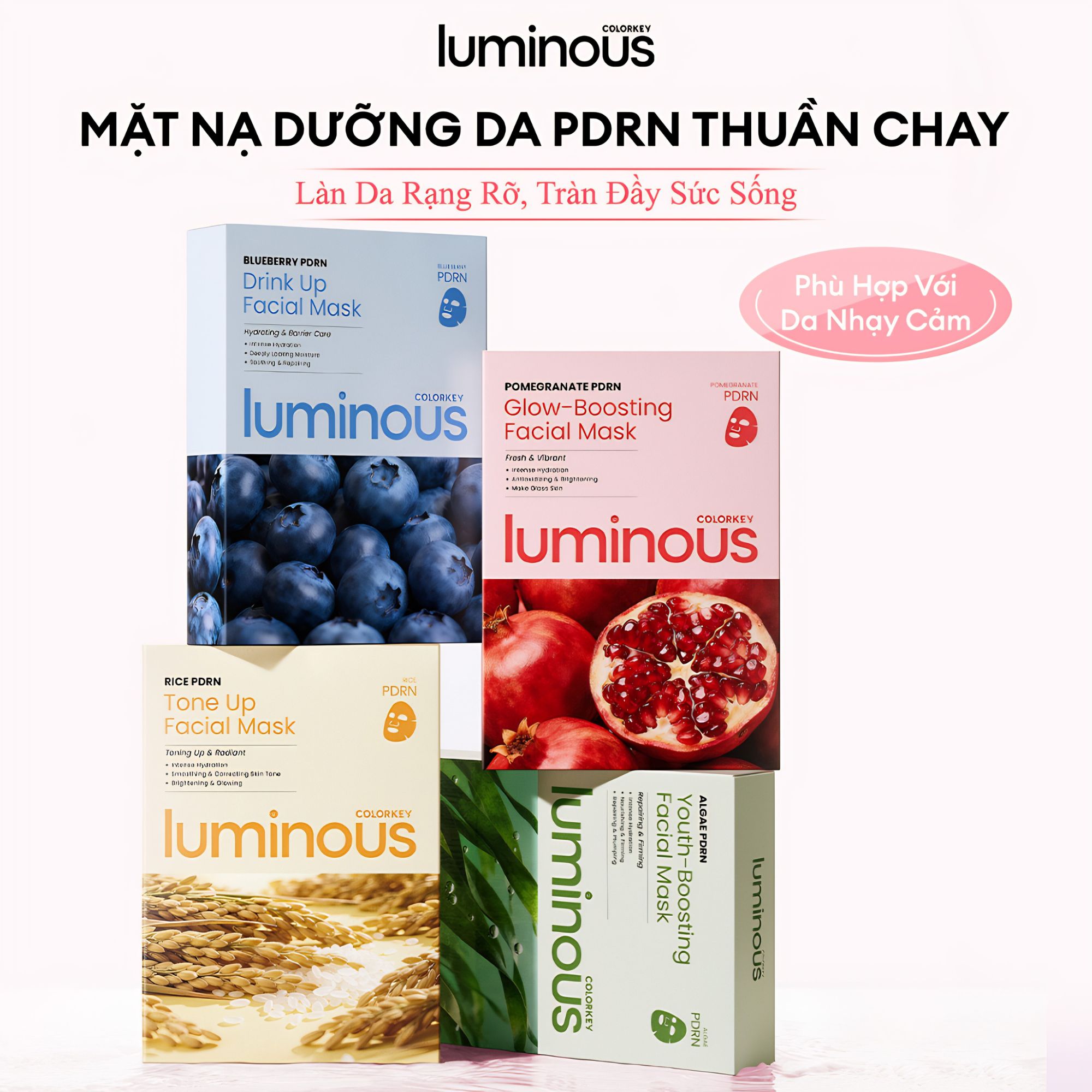Mặt Nạ Dưỡng Da Colorkey Luminous PDRN Facial Mask 25ml
