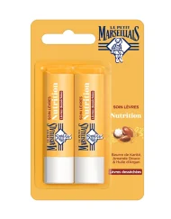 Set 2 Son Dưỡng Môi Thiên Nhiên Le Petit Marseillais Bơ Hạt Mỡ, Hạnh Nhân Ngọt & Dầu Argan 2X4.9G