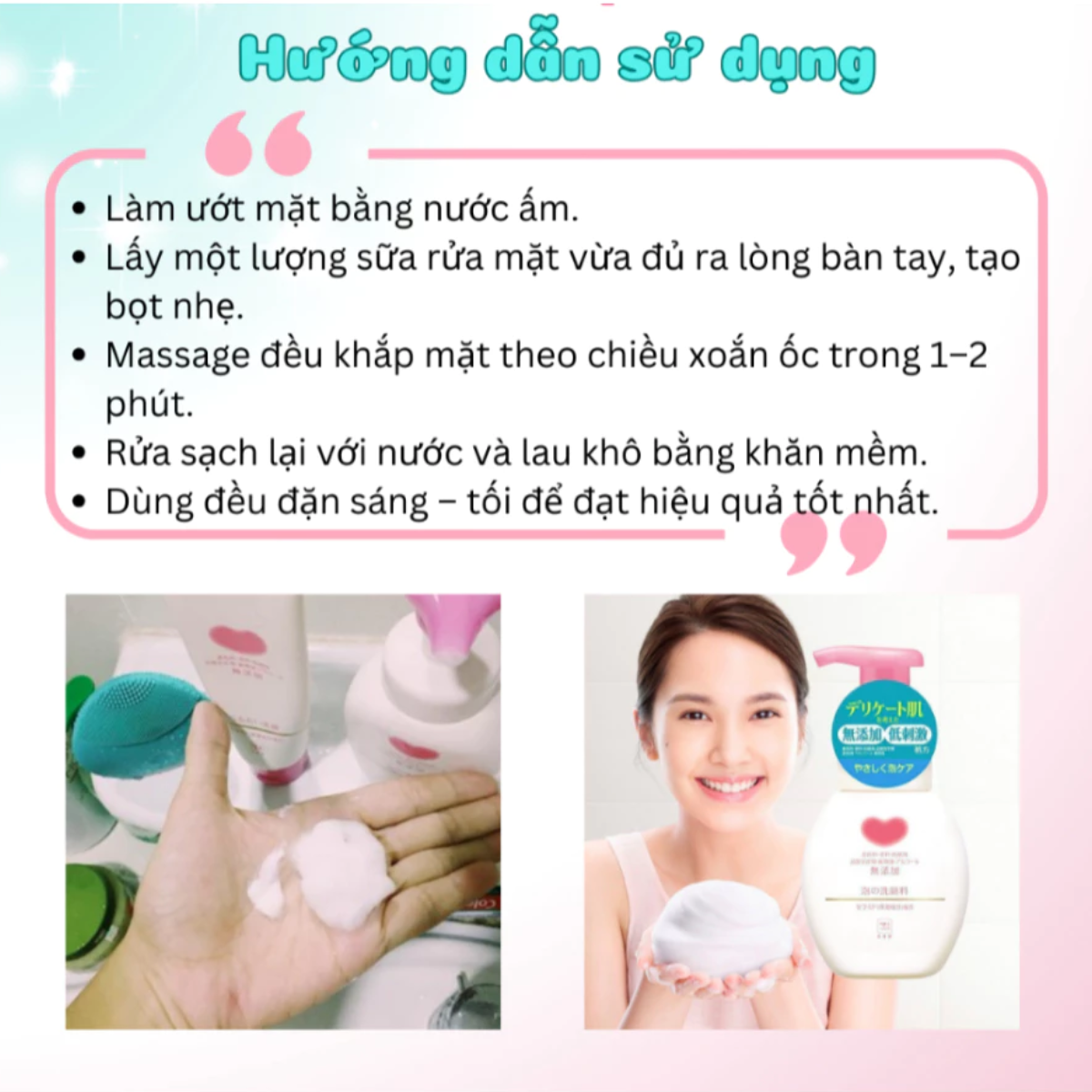 Sữa Rửa Mặt COW Additive Free Foaming Facial Wash 160ml
