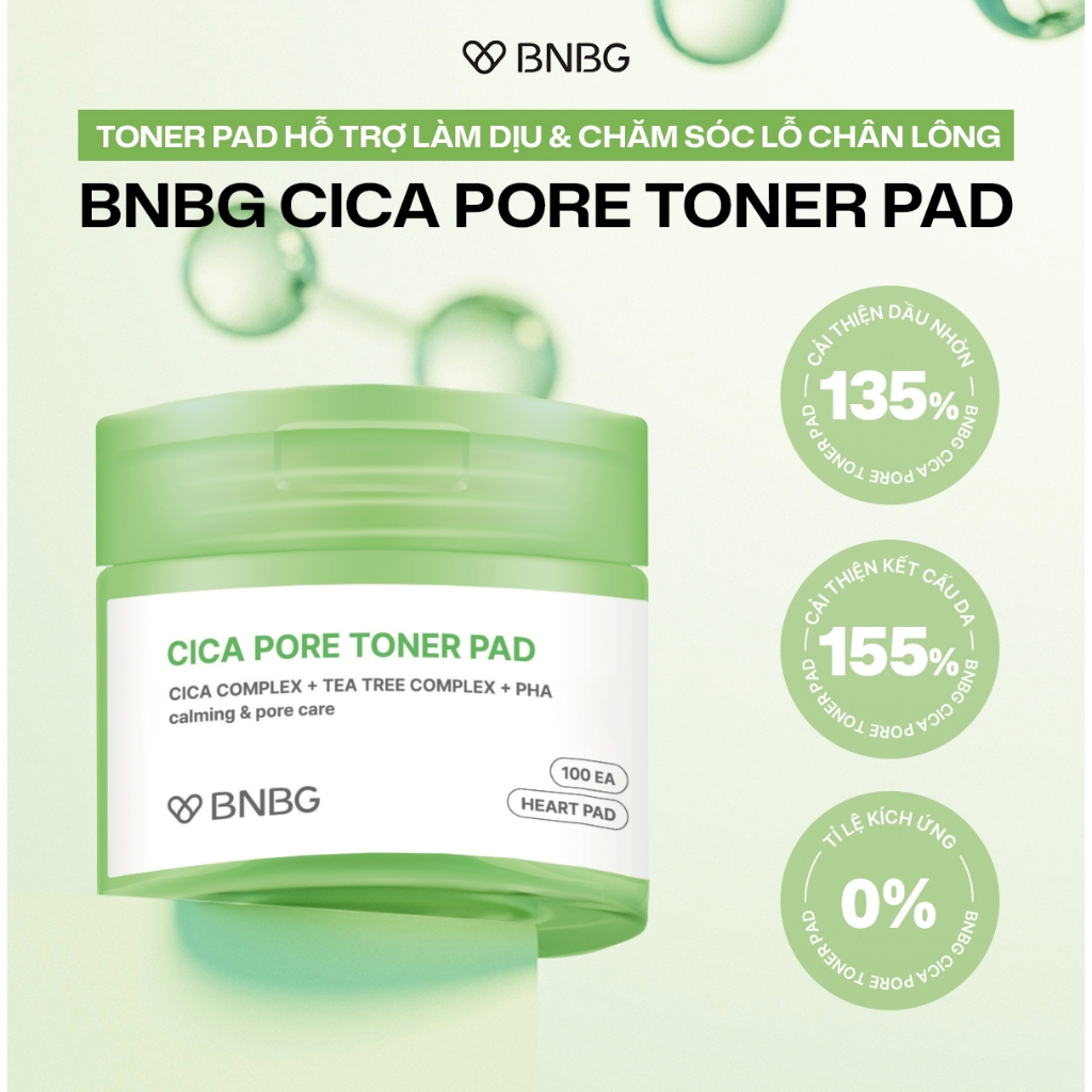 Toner Pad Dạng Bông BNBG Cica Pore Hỗ Trợ Lỗ Chân Lông 100 Miếng Toner Pad Dạng Bông BNBG Cica Pore Hỗ Trợ Lỗ Chân Lông 100 Miếng