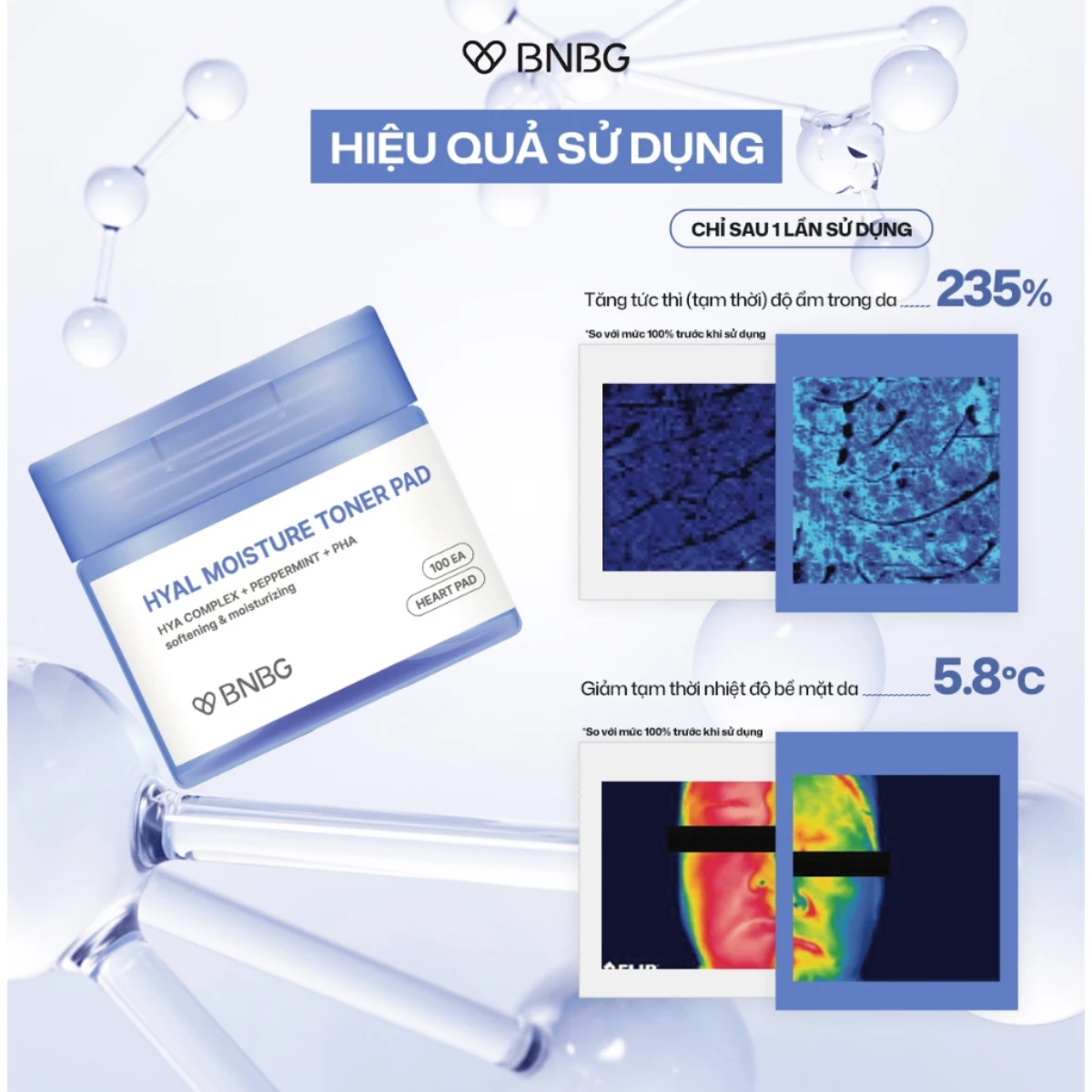 TONER PAD BNBG HYAL MOISTURE TONER PAD BNBG HYAL MOISTURE - Ảnh 5