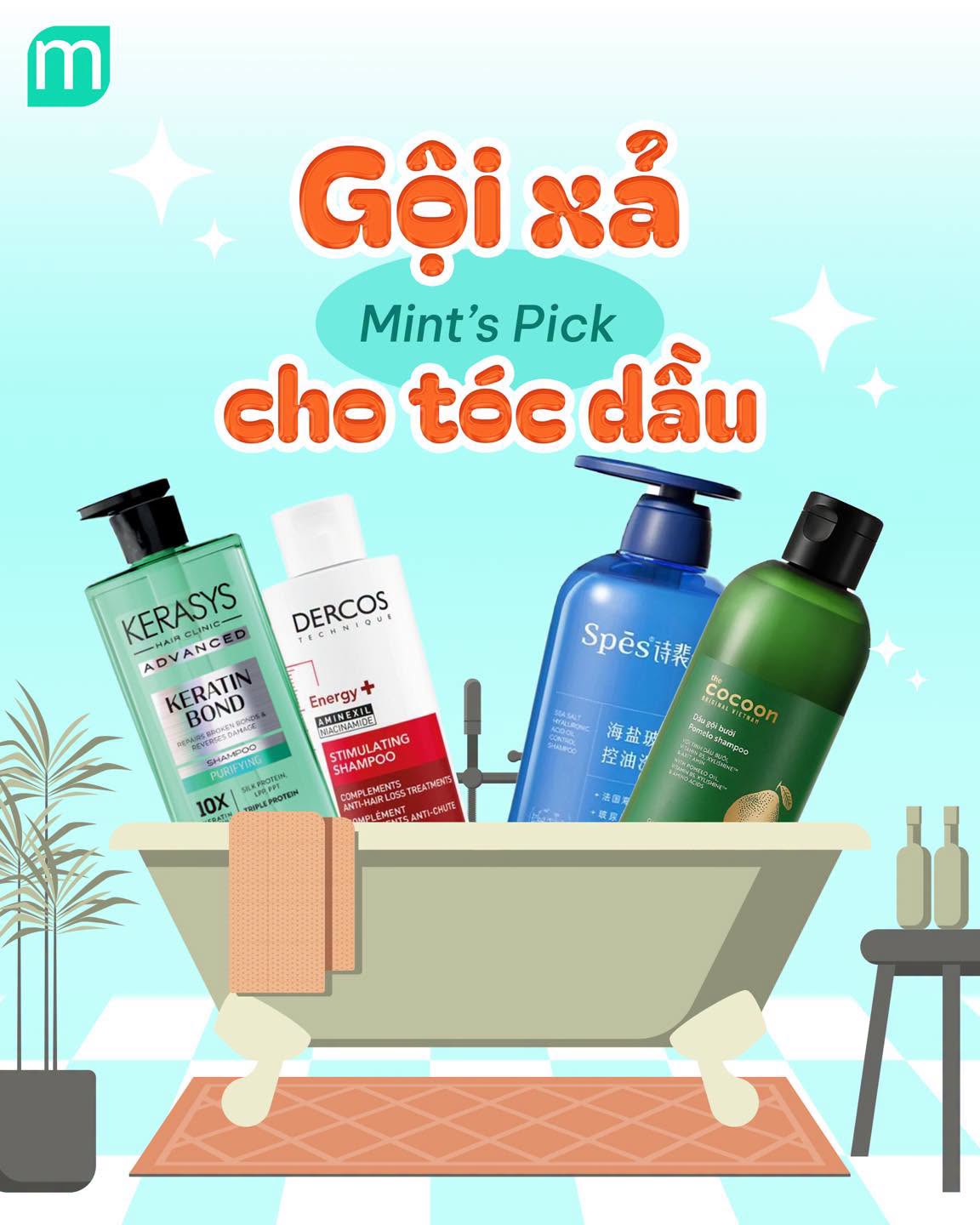 [Góc Mint's Pick] Các Loại Gội Xả Cho Tóc Dầu