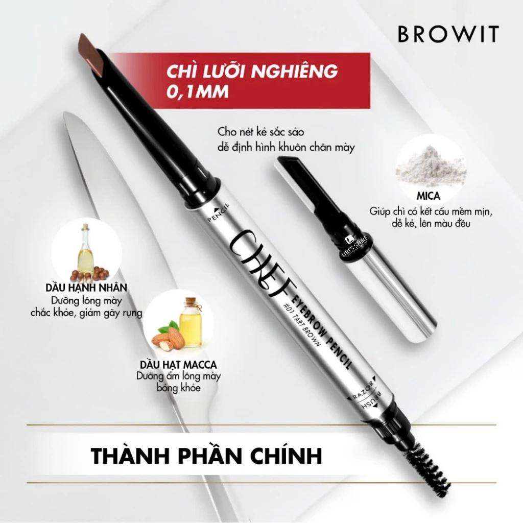 Chì Kẻ Mày Browit By Nongchat Chef Eyebrow Pencil 0.15G Chì Kẻ Mày Browit By Nongchat Chef Eyebrow Pencil 0.15G