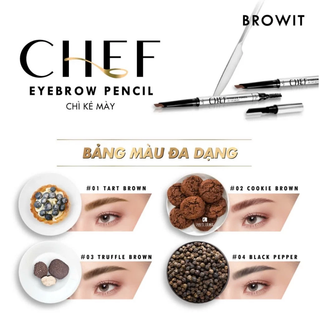 Chì Kẻ Mày Browit By Nongchat Chef Eyebrow Pencil 0.15G Chì Kẻ Mày Browit By Nongchat Chef Eyebrow Pencil 0.15G