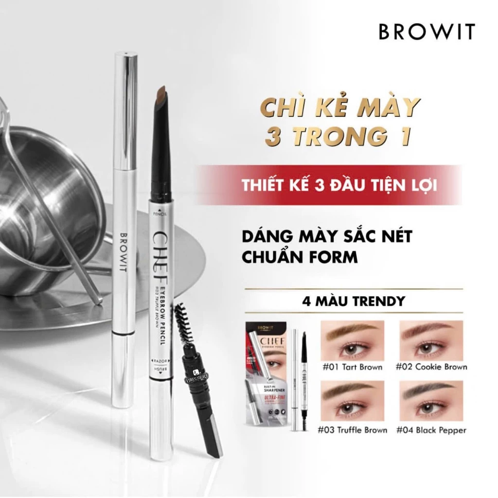 Chì Kẻ Mày Browit By Nongchat Chef Eyebrow Pencil 0.15G Chì Kẻ Mày Browit By Nongchat Chef Eyebrow Pencil 0.15G