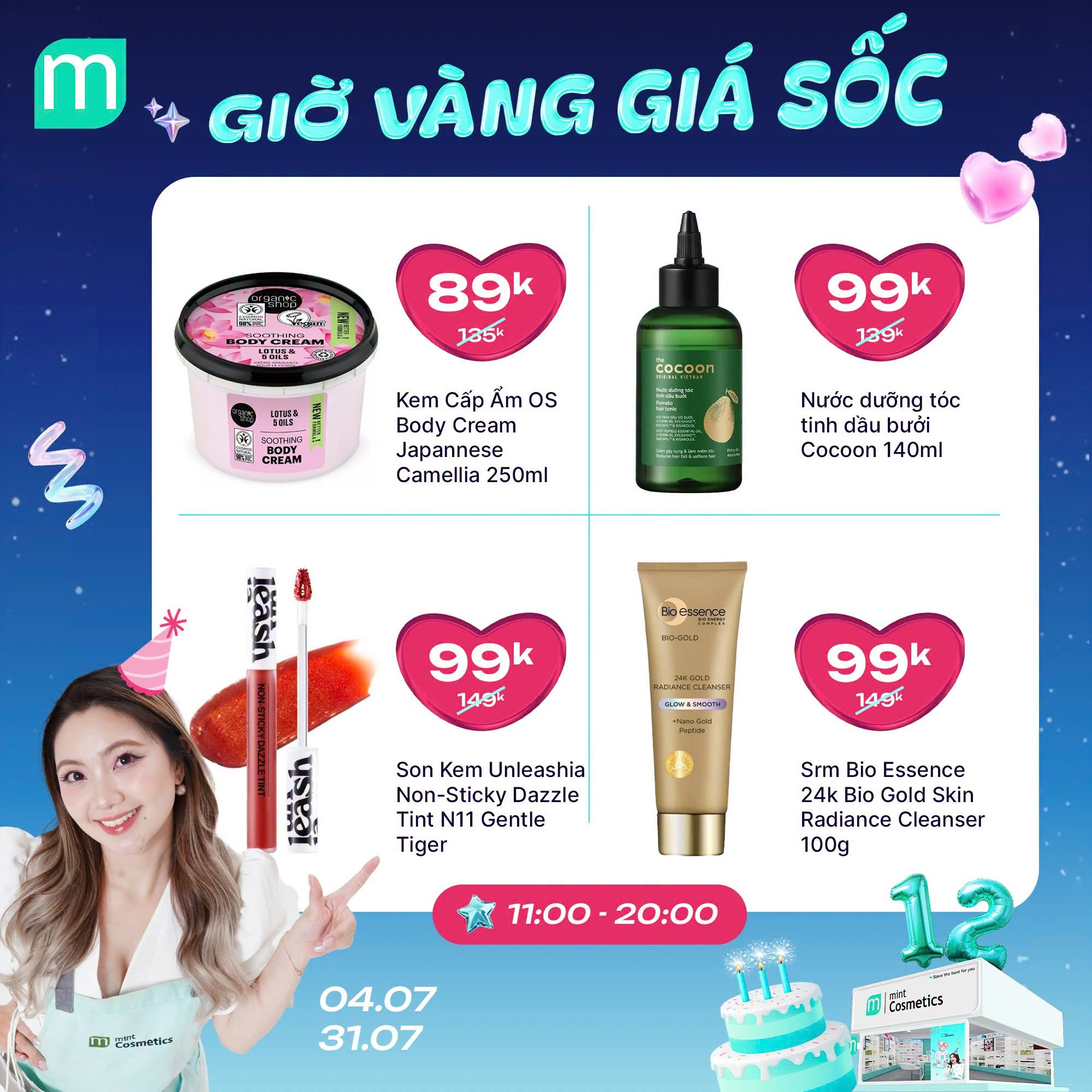 MỪNG SINH NHẬT MINT ~ GIỜ VÀNG GIÁ SHOCK