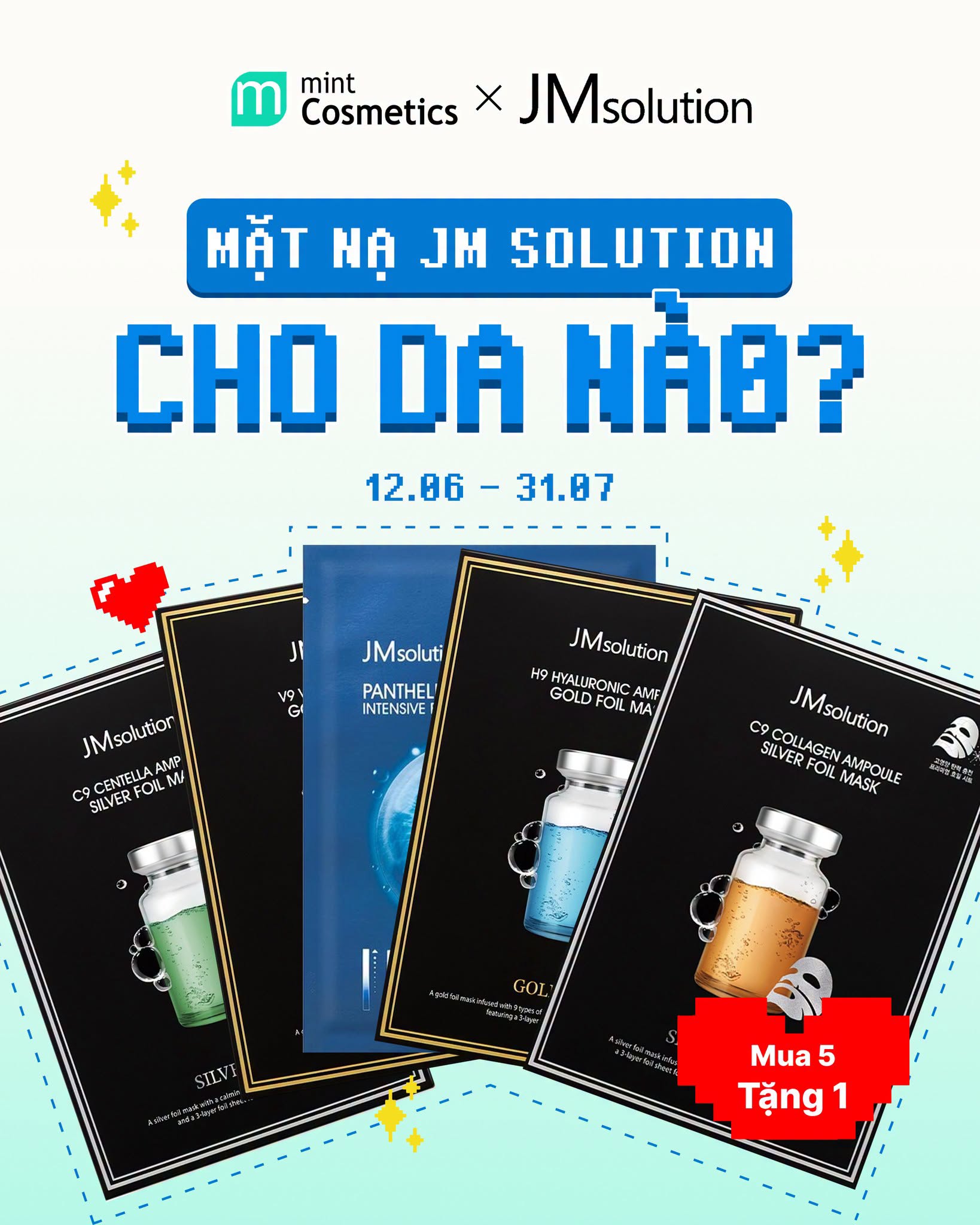 MẶT NẠ JM SOLUTION CHO DA NÀO ?