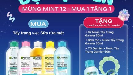 [Mint x Garnier] Mừng Mint 12 ~ Mua 1 Tặng 2 ~ Ưu Đãi Độc Quyền Từ Garnier