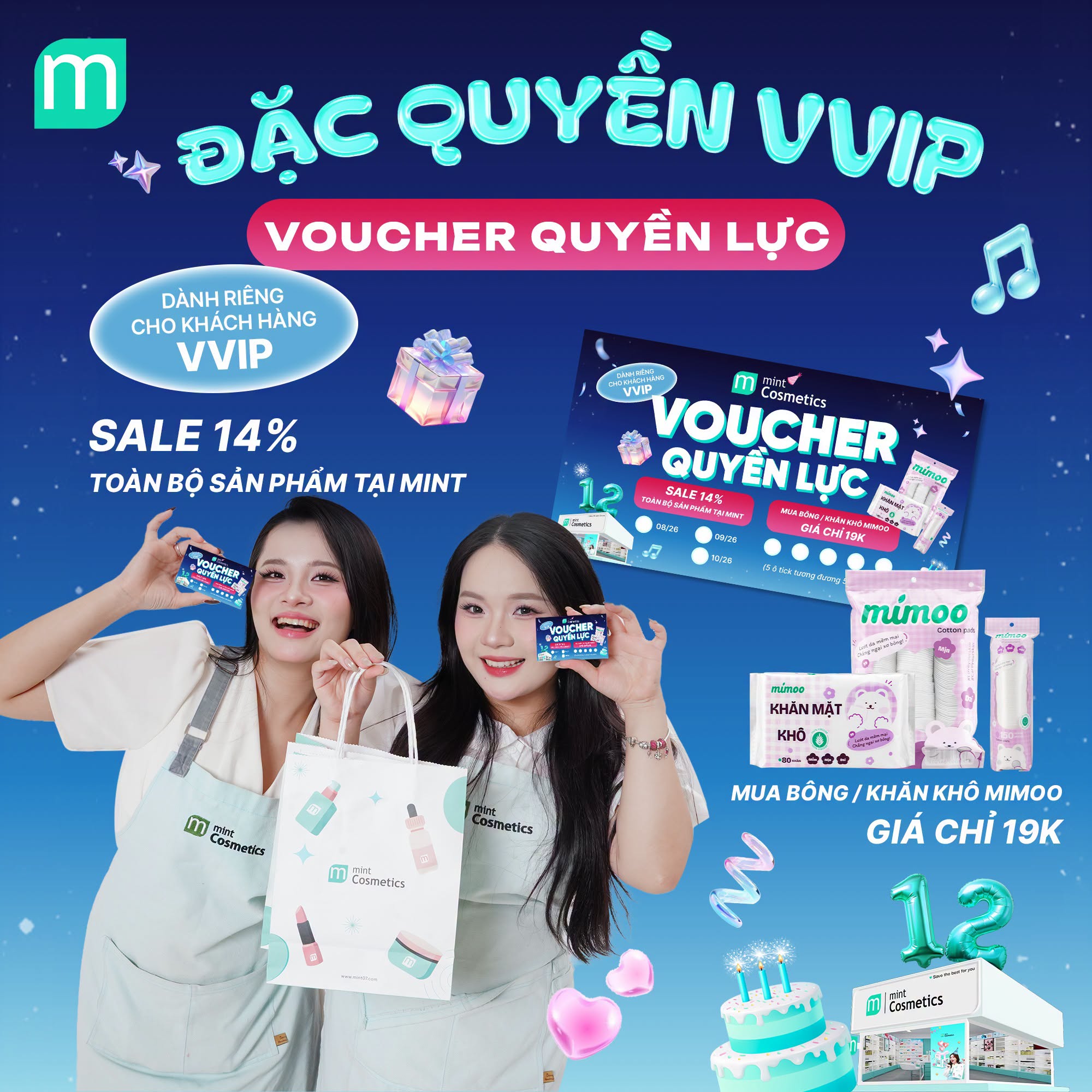 Mừng Mint 12 – Tặng Deal Rạng Ngời Mừng Mint 12 – Tặng Deal Rạng Ngời