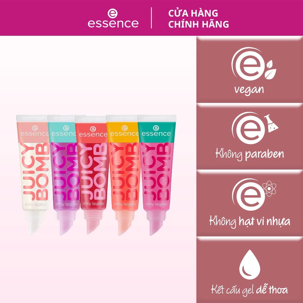 Son dưỡng bóng Essence Juicy Bomb Skiny Lipgloss 4ml Son dưỡng bóng Essence Juicy Bomb Skiny Lipgloss 4ml