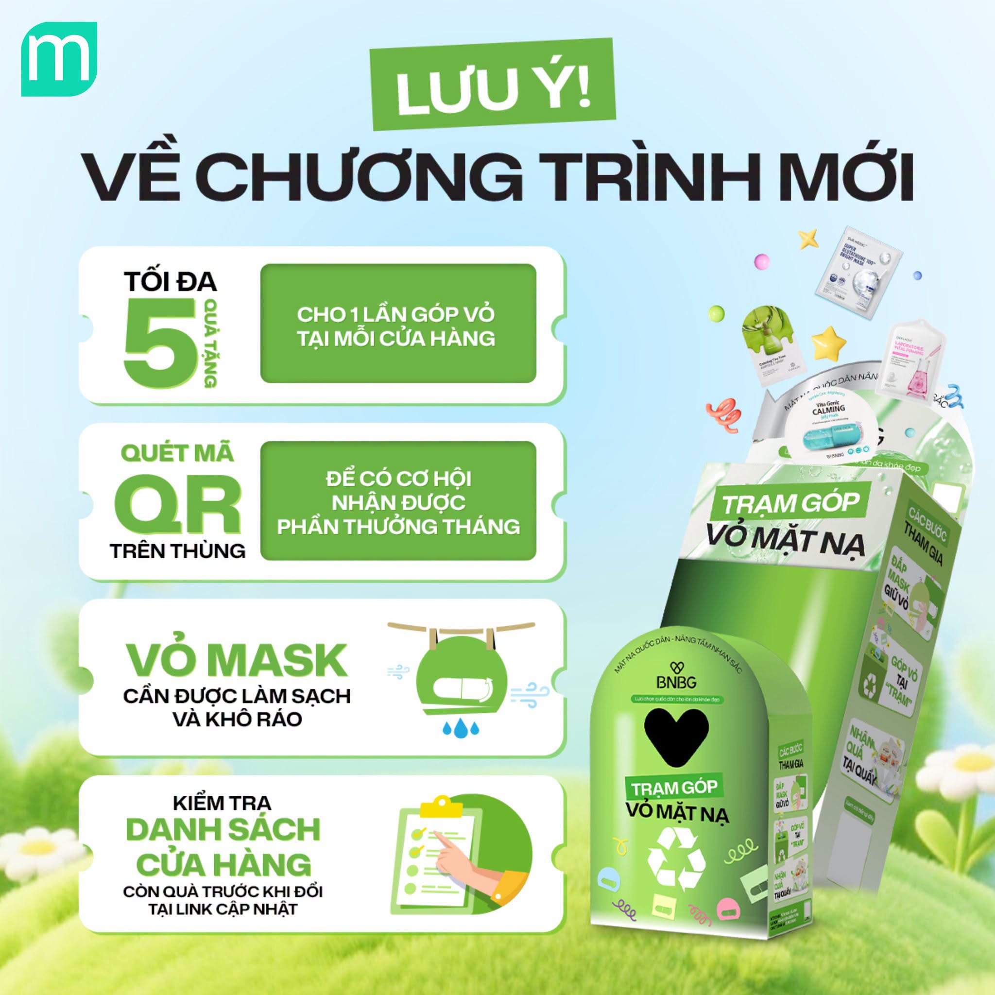 [Mint x BNBG] ĐẮP MASK CHO DA - GÓP VỎ CHO QUÀ
