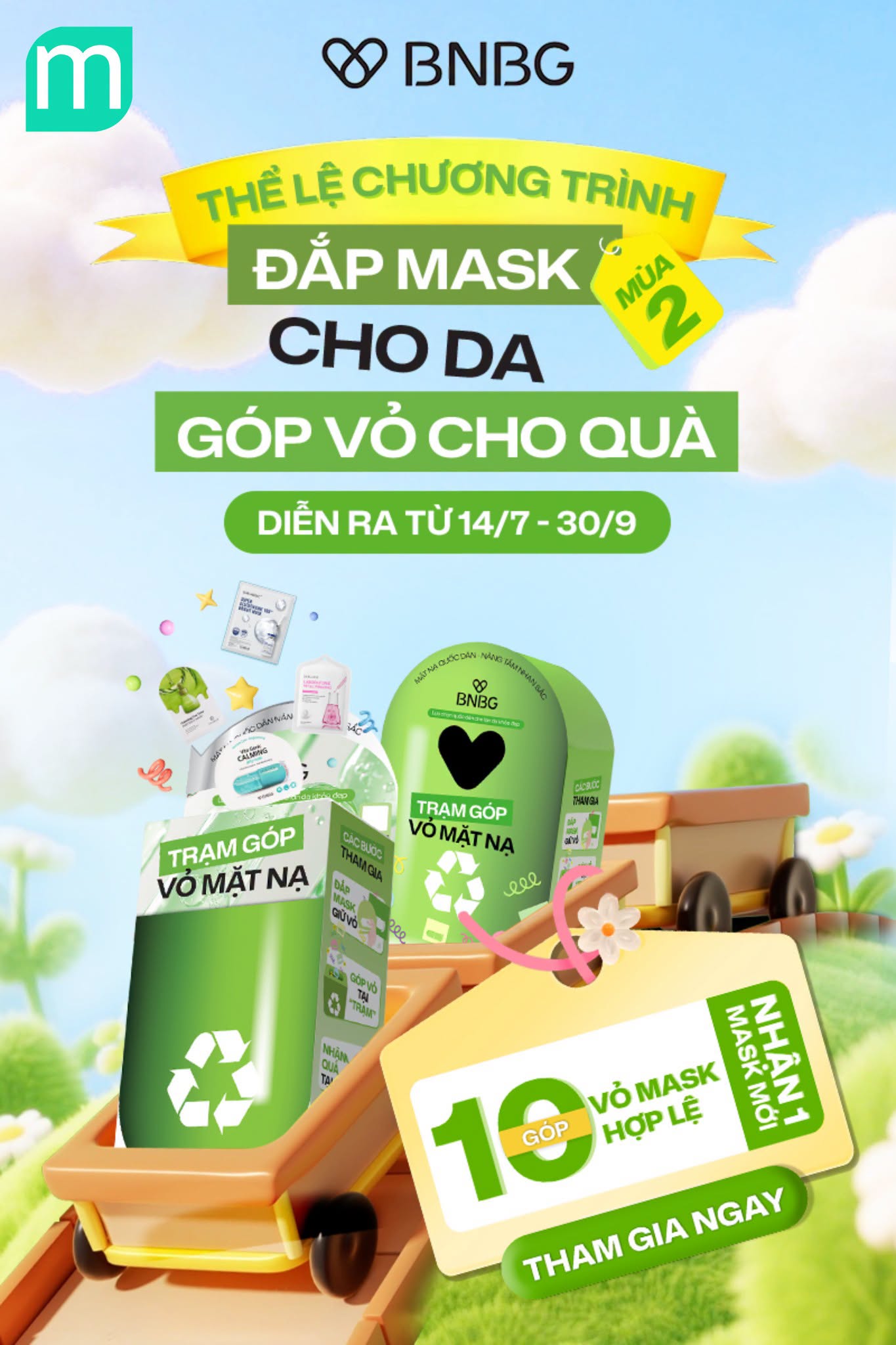 [Mint x BNBG] ĐẮP MASK CHO DA - GÓP VỎ CHO QUÀ