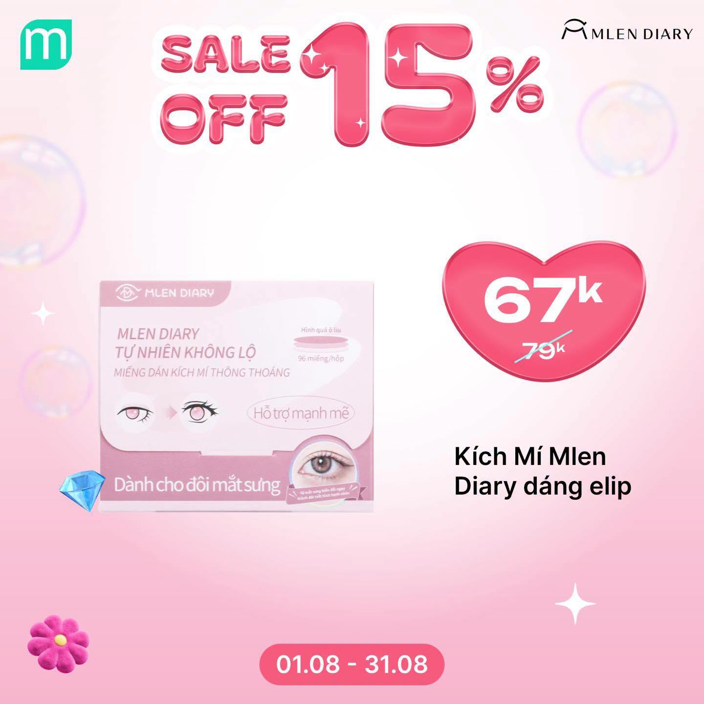 MLEN DIARY SALE SẬP SÀN 15% SẮM PHỤ KIỆN THẢ GA