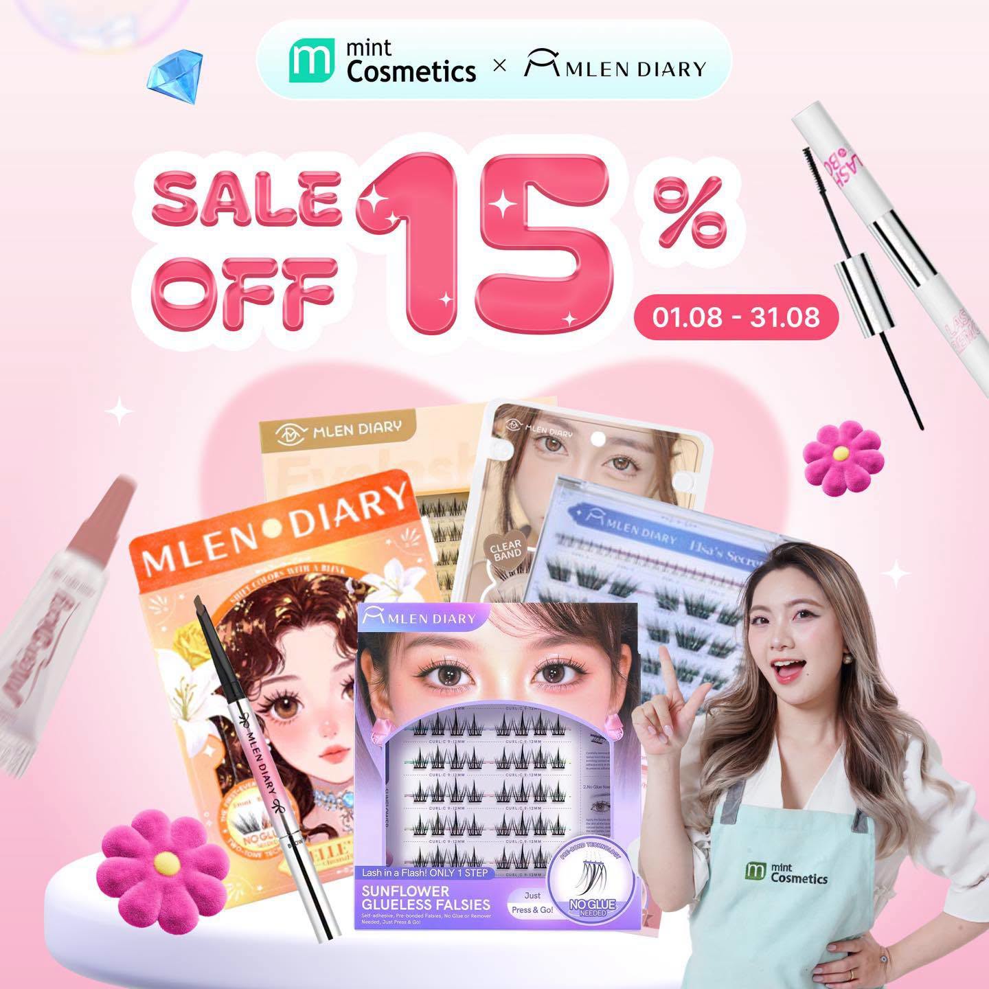 MLEN DIARY SALE SẬP SÀN 15% SẮM PHỤ KIỆN THẢ GA